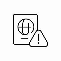 diplomatic passport icon sign vector