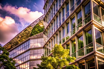 Fototapeta premium Modern Architectural Marvels of St. Helier, Jersey - Macro Photography Showcase