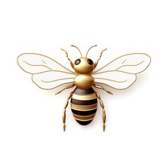Obraz premium Brooch of cute bee invertebrate appliance andrena.