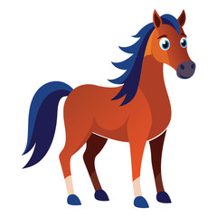 vector horse on white background