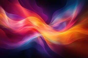 Obraz premium Vibrant abstract waves of colorful light and energetic motion