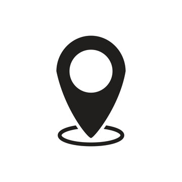 recommend clip art: Location of map pointer icon silhouette vector illustration. Location icon, Location sign.