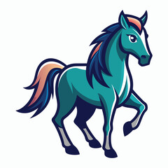 vector horse on white background