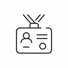 employee id card icon sign vector