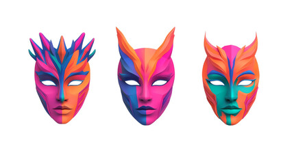 Obraz premium Colorful Abstract Masks.