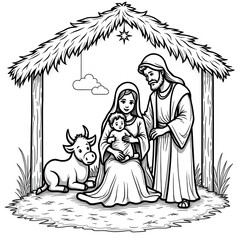  Holy Family Nativity Scene © dragon_fang