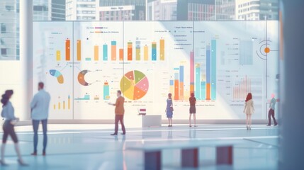 Data-driven marketing strategy with illustration of marketers using analytics tools to analyze customer data