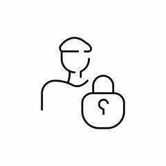 user lock icon sign vector