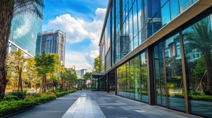 Obraz premium modern building architecture in the city center