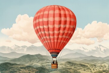 Obraz premium Balloon transportation aircraft vehicle.