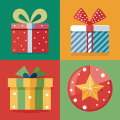 Christmas holiday elements vector set