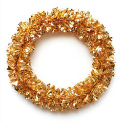 Gold Tinsel Isolated