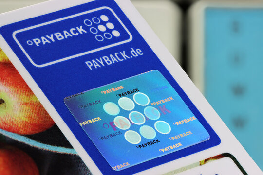 Wiehl, Germany - October 20, 2024: Payback logo on loyalty card