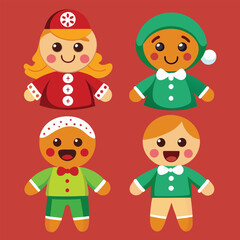 Christmas holiday elements vector set
