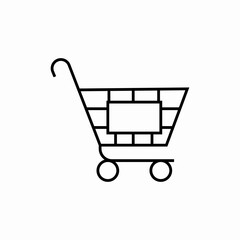 empty shopping cart icon sign vector