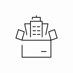 recycling box icon sign vector