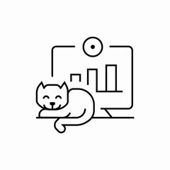 working from home freelance icon sign vector