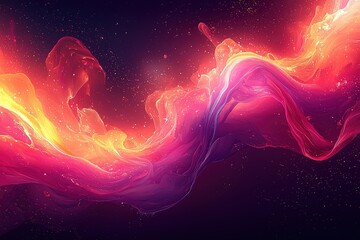 Fototapeta premium Vibrant abstract fluid art with swirling colors and cosmic vibes