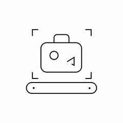hand baggage scan icon sign vector