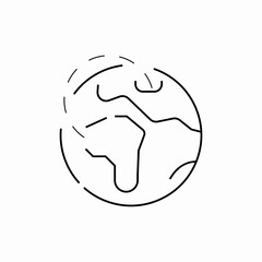 travelling way airplane icon sign vector
