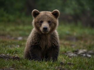 Fototapeta premium Brown bear cub.