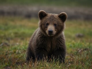 Fototapeta premium Brown bear cub.