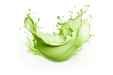 Matcha green white background refreshment.
