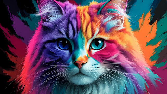 cat with eyes