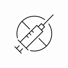 no vaccine icon sign vector