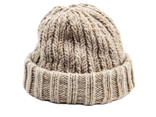 a knit hat on a white background