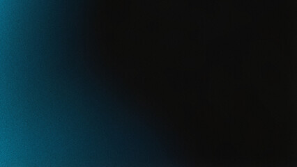 Abstract blurred blue gradient background with dark shapes on a black backdrop, featuring a grainy, glitch-like texture and motion blur for a digital noise effect; ideal for poster or web banner