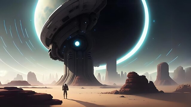 alien civilization thriving on an undiscovered planet - Generative AI.