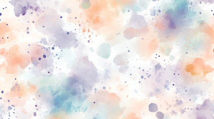 Fototapeta premium Watercolor abstract pastel background with soft colorful brush strokes and paint splatters