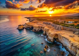 Stunning Architectural Photography of Cape Greco, Cyprus at Golden Hour - Breathtaking Views and Dramatic Light