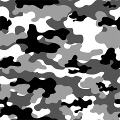 army camouflage gray color, fashionable military pattern, repeat texture on print