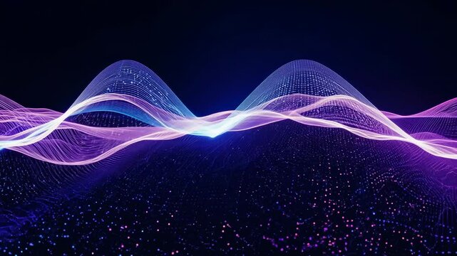 Slow-motion quantum dot wave with glowing trails of qubits