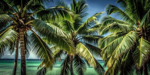 Obraz premium Stunning Palm Trees in Varadero, Cuba - Tropical Paradise Landscape Photography
