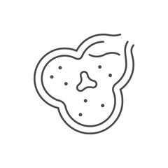 Pulmonary edema line outline icon