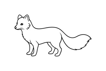 Elegant Fox Silhouette Vector Illustration – Minimalistic Wildlife Art in Bold Black and White for Nature Lovers