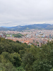 Fototapeta premium The view of Bilbao from Artxanda mirador, Basque Country, Spain