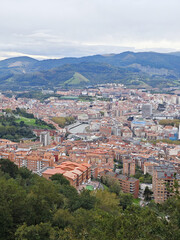The view of Bilbao from Artxanda mirador, Basque Country, Spain