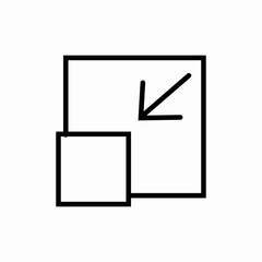 exit full screen icon sign vector