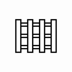 fence detailed icon sign vector