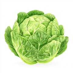 Obraz premium Fresh Raw Brussels Sprouts on White Background