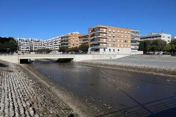 La jetée d'Olival, dans le quartier d'affaires le parc des nations, vue de l'extérieur, ville de Lisbonne, Portugal