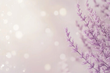 Fototapeta premium Soft focus lavender floral background with bokeh effect