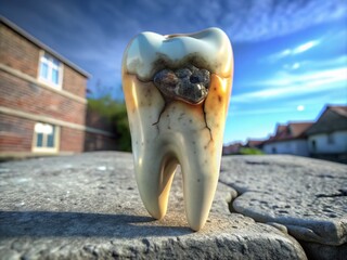 Tooth Wear Detailed Rendering in Vray Style for Dental Health Awareness