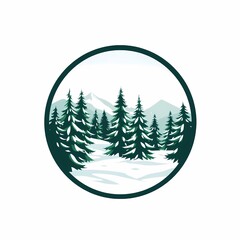 Fototapeta premium christmas tree in the snow