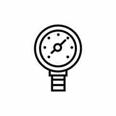 gauge manometer icon sign vector