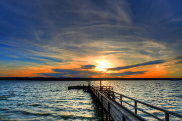 Herrsching am Ammersee - Sonnenuntergang am See